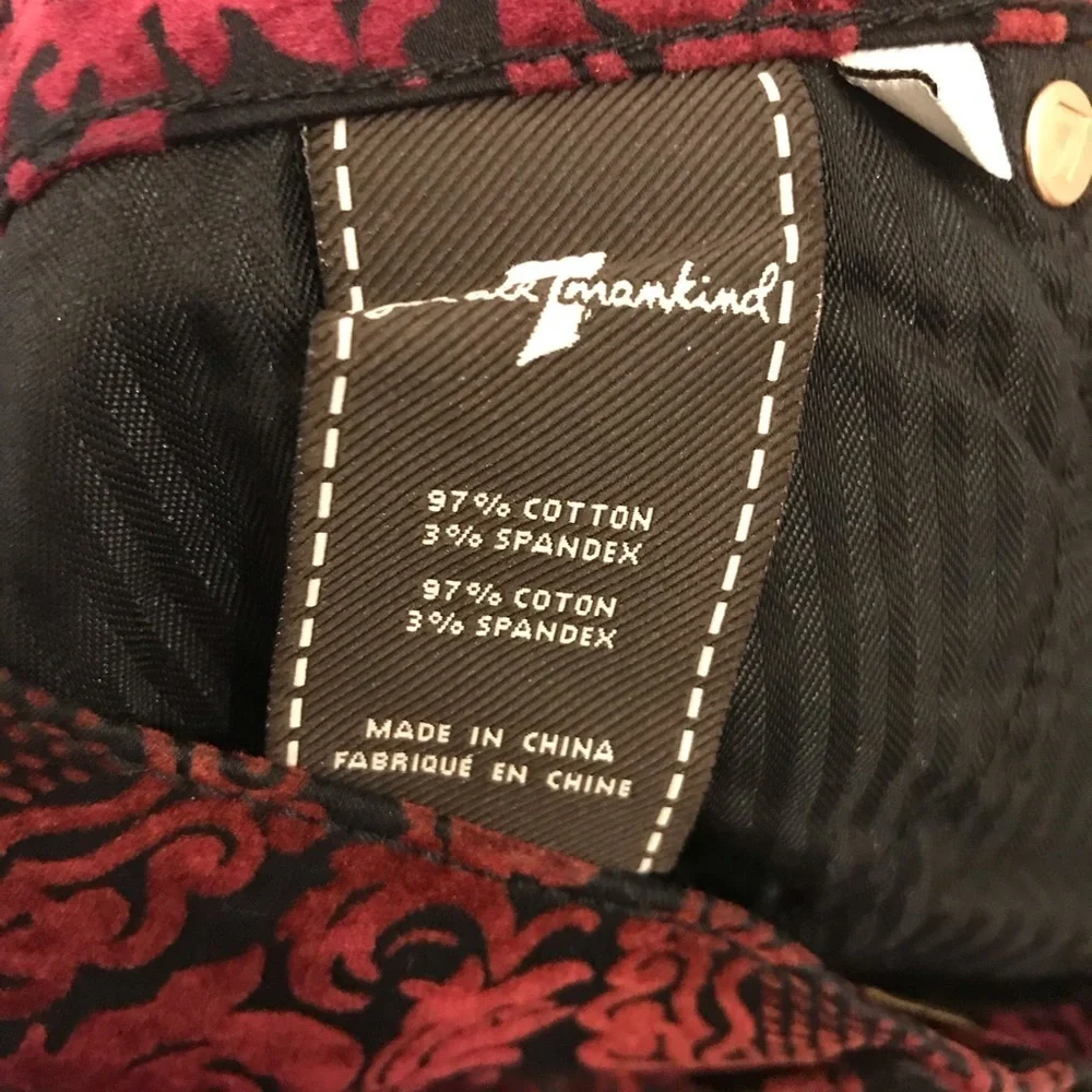 NWT 7 For All Mankind Skinny Jeans Velvet 12 girls damask